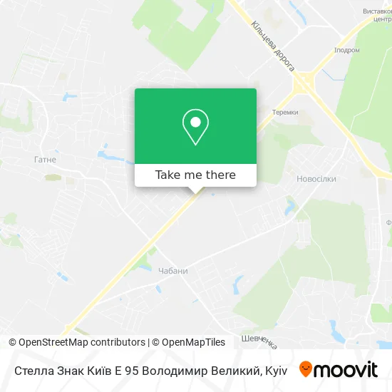 Стелла Знак Київ Е 95 Володимир Великий map