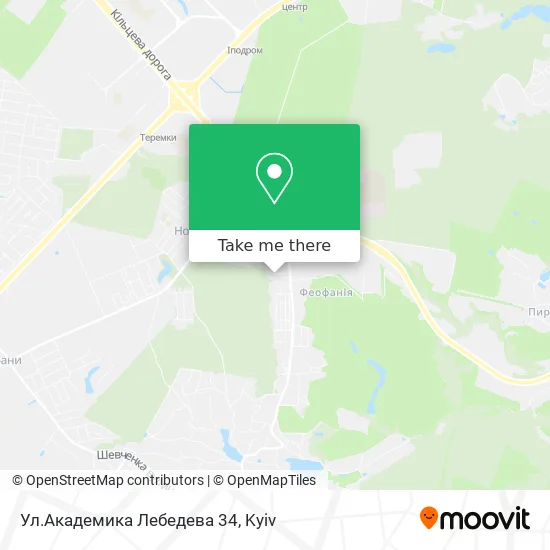 Карта Ул.Академика Лебедева 34