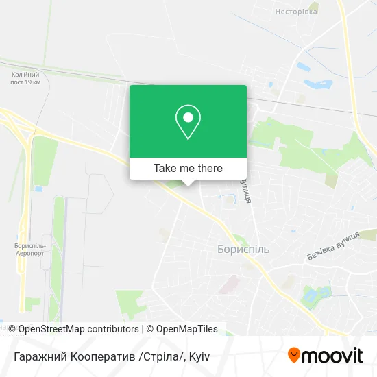 Карта Гаражний Кооператив /Стріла/