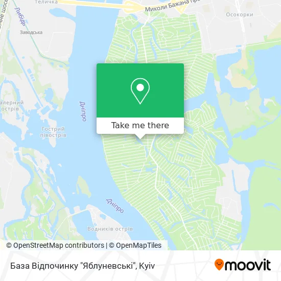 База Відпочинку "Яблуневські" map