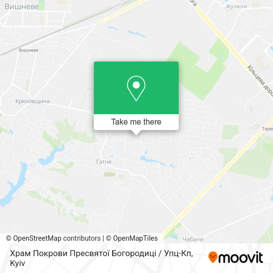 Карта Храм Покрови Пресвятої Богородиці / Упц-Кп