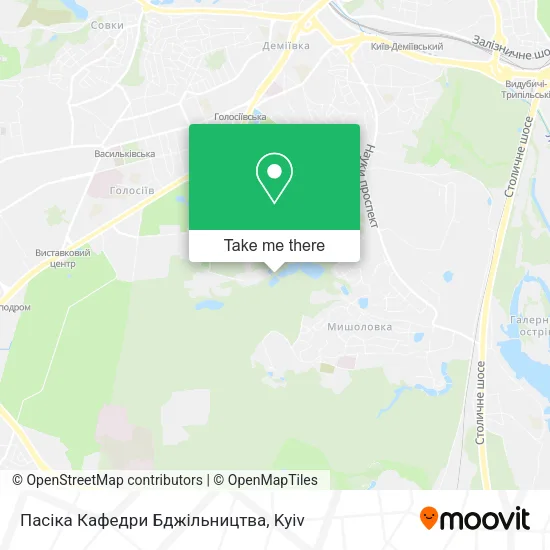 Карта Пасіка Кафедри Бджільництва