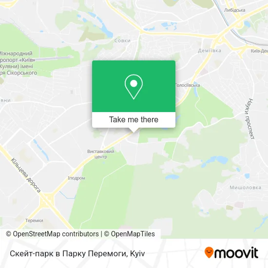 Карта Скейт-парк в Парку Перемоги