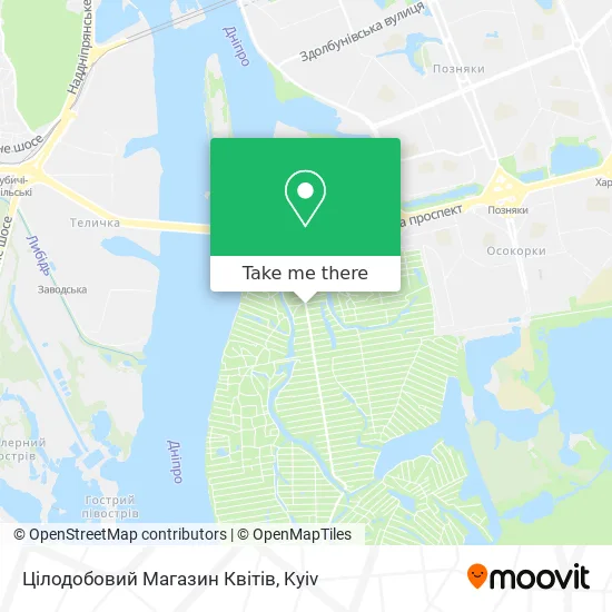 Карта Цілодобовий Магазин Квітів