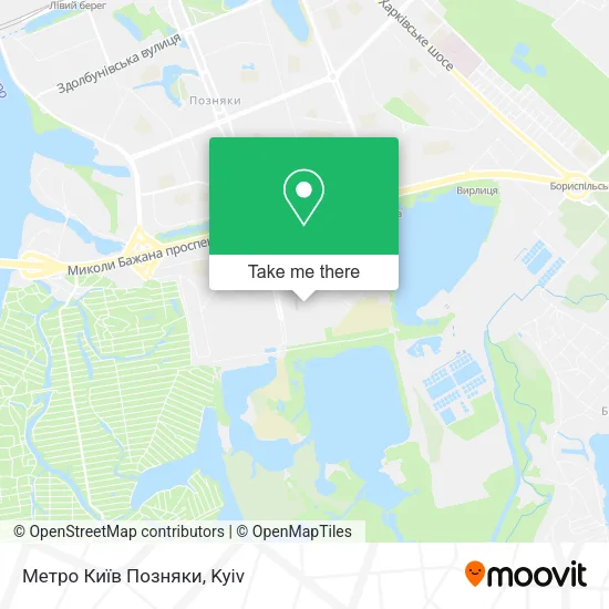 Карта Метро Київ Позняки
