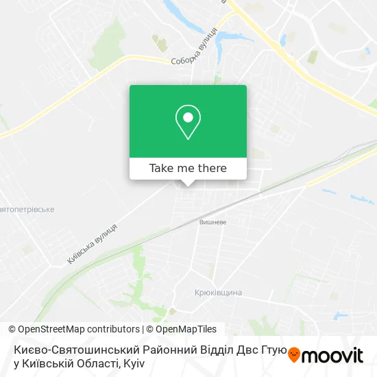 Карта Києво-Святошинський Районний Відділ Двс Гтую у Київській Області