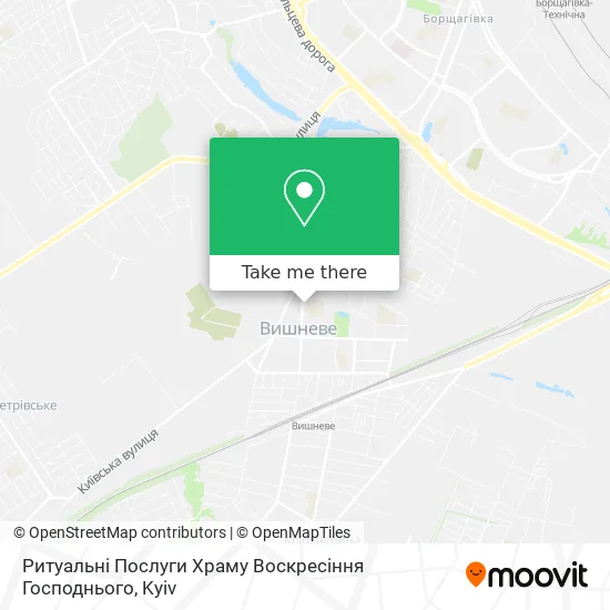 Карта Ритуальні Послуги Храму Воскресіння Господнього