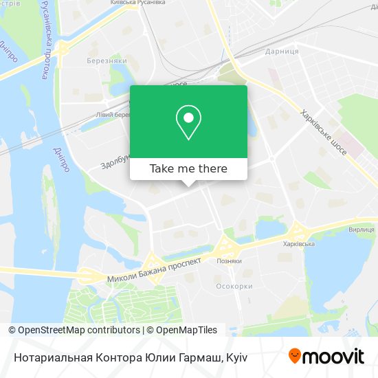 Нотариальная Контора Юлии Гармаш map