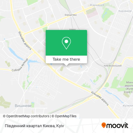 Карта Південний квартал Києва
