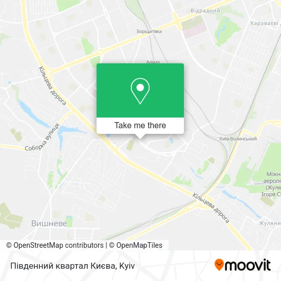 Карта Південний квартал Києва