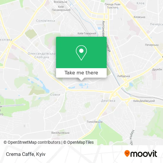 Карта Crema Caffe