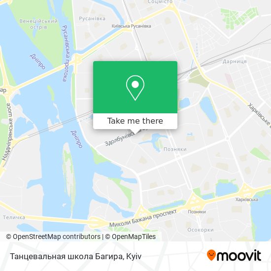 Карта Танцевальная школа Багира