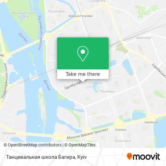 Карта Танцевальная школа Багира