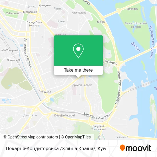 Карта Пекарня-Кондитерська /Хлібна Країна/