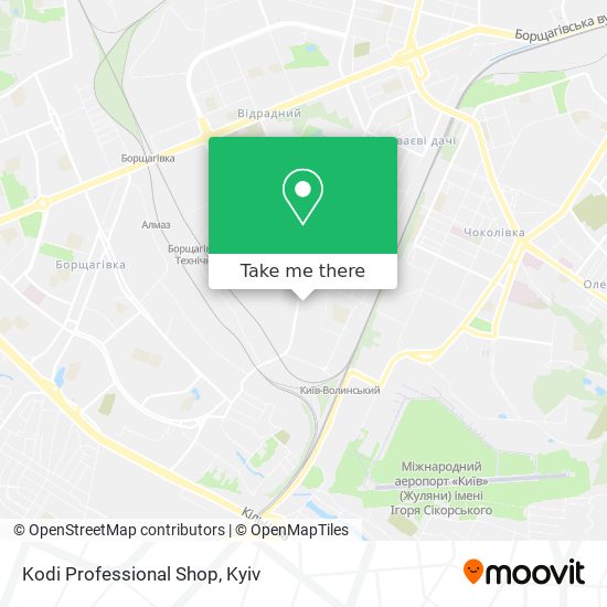Kodi Professional Shop map