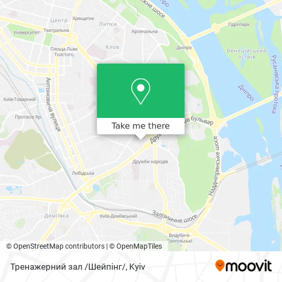 Карта Тренажерний зал /Шейпінг/