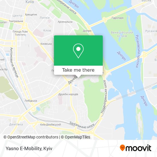 Yasno E-Mobility map