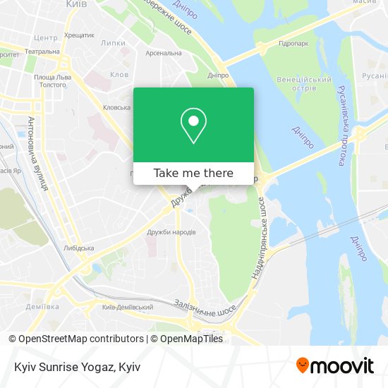 Kyiv Sunrise Yogaz map