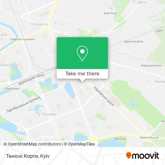 Карта Тенісні Корти