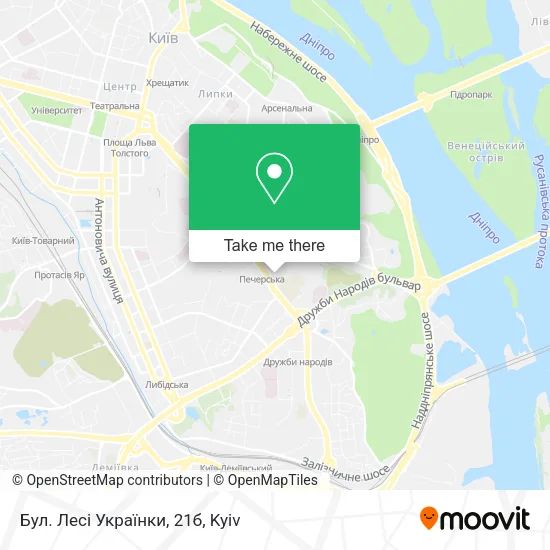Карта Бул. Лесі Українки, 21б