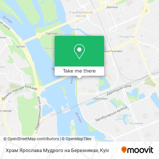Храм Ярослава Мудрого на Березняках map