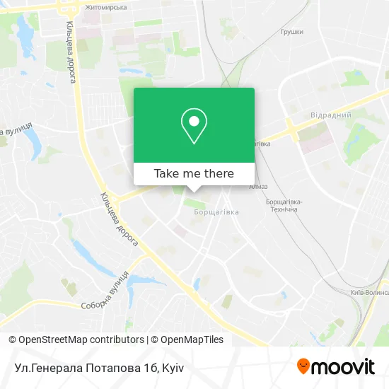 Карта Ул.Генерала Потапова 1б