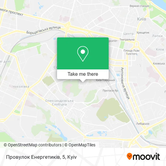 Карта Провулок Енергетиків, 5