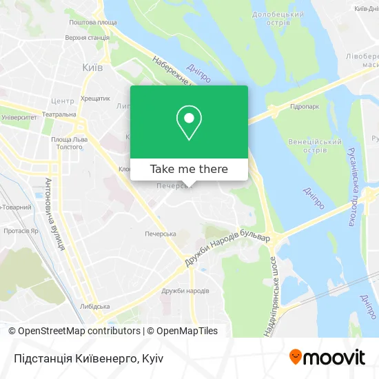 Карта Підстанція Київенерго
