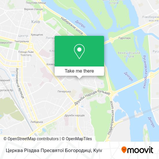Карта Церква Різдва Пресвятої Богородиці