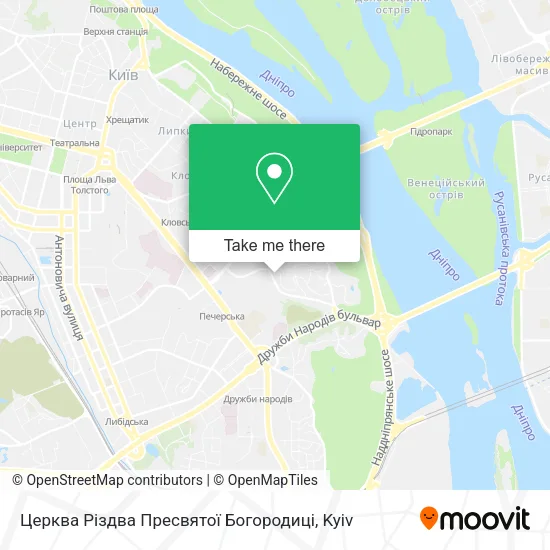 Карта Церква Різдва Пресвятої Богородиці