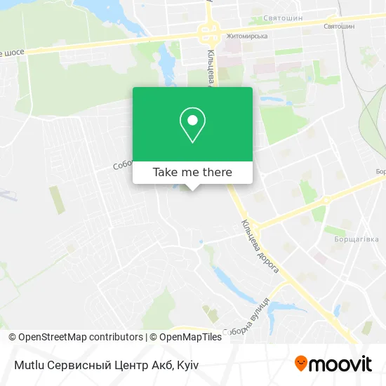 Карта Mutlu Сервисный Центр Акб
