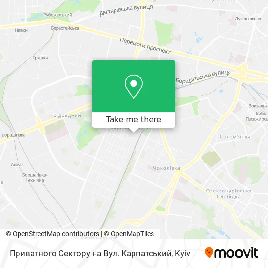 Приватного Сектору на Вул. Карпатський map