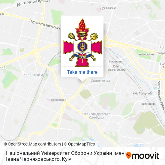 Національний Університет Оборони України Імені Івана Черняховського map