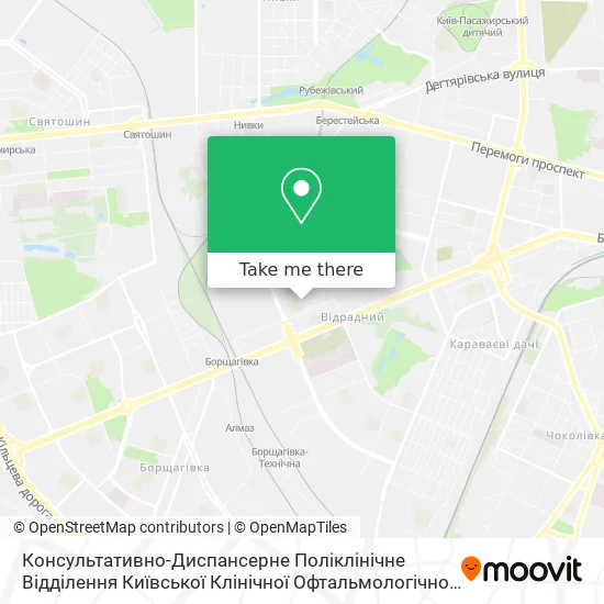Консультативно-Диспансерне Поліклінічне Відділення Київської Клінічної Офтальмологічної Лікарні map