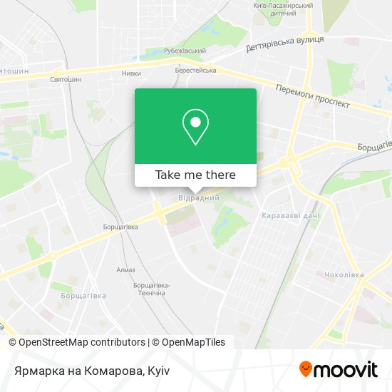 Карта Ярмарка на Комарова