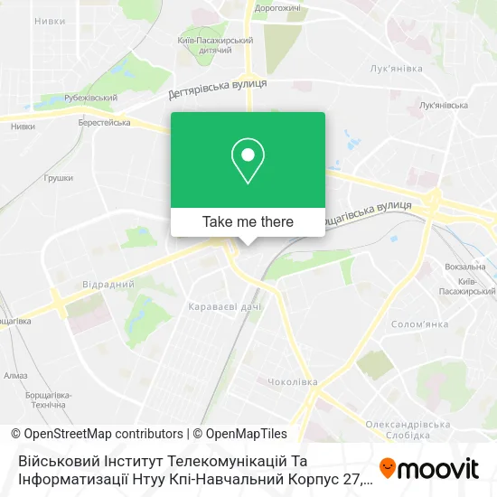 Карта Військовий Інститут Телекомунікацій Та Інформатизації Нтуу Кпі-Навчальний Корпус 27