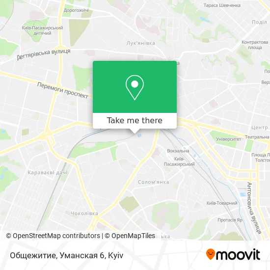 Карта Общежитие, Уманская 6
