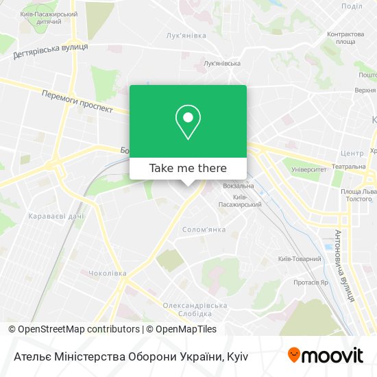 Ательє Міністерства Оборони України map