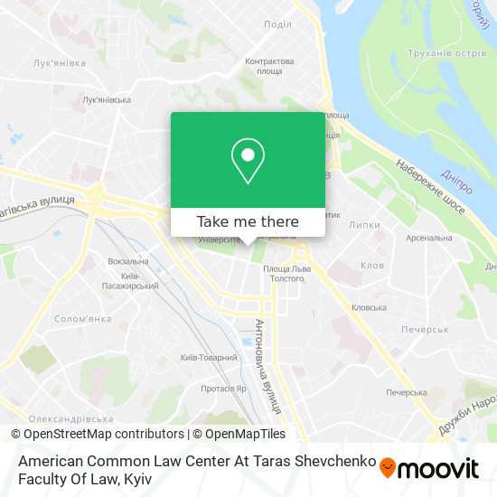 American Common Law Center At Taras Shevchenko Faculty Of Law map