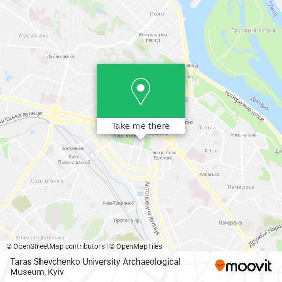 Taras Shevchenko University Archaeological Museum map