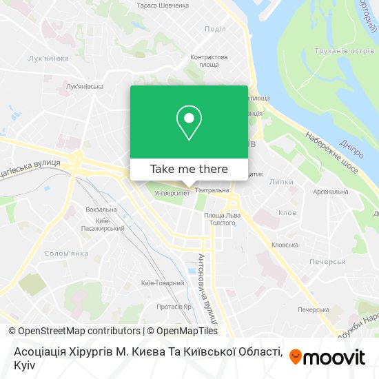 Асоціація Хірургів М. Києва Та Київської Області map