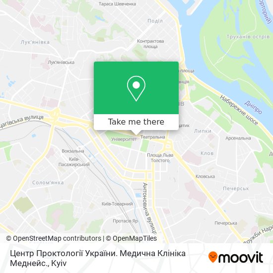 Центр Проктології України. Медична Клініка Меднейс. map