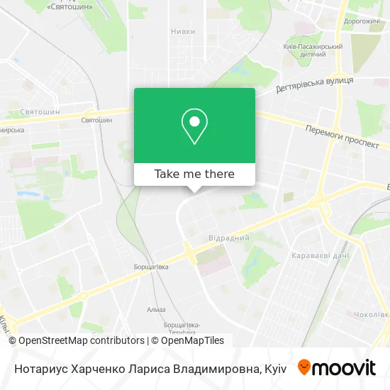 Карта Нотариус Харченко Лариса Владимировна