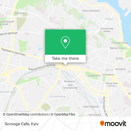 Карта Scrooge Cafe