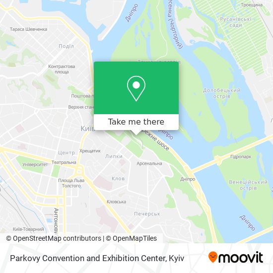 Parkovy Convention and Exhibition Center map