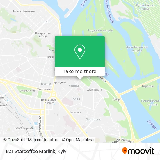 Карта Bar Starcoffee Mariink