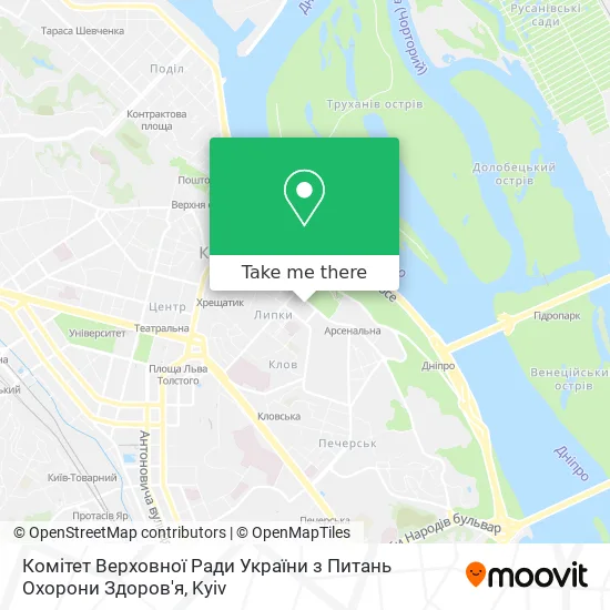 Карта Комітет Верховної Ради України з Питань Охорони Здоров'я