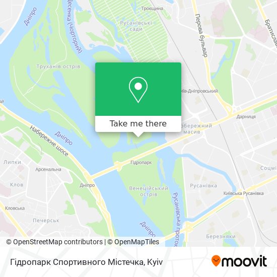 Гідропарк Спортивного Містечка map