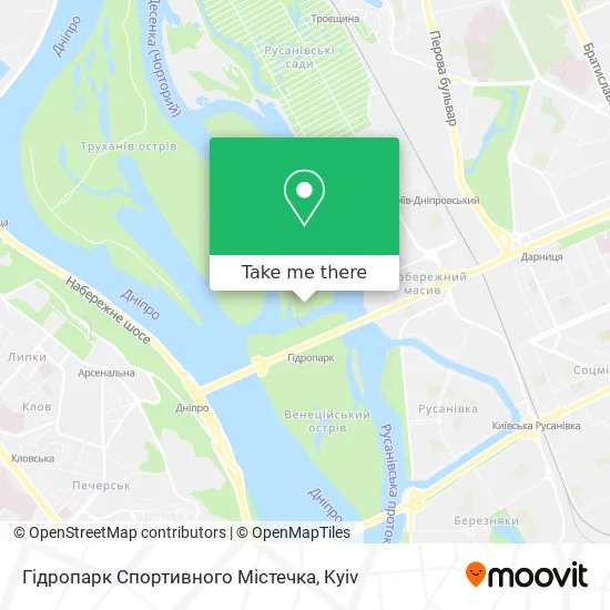 Гідропарк Спортивного Містечка map