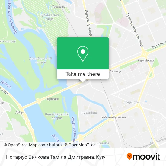 Нотаріус Бичкова Таміла Дмитрівна map